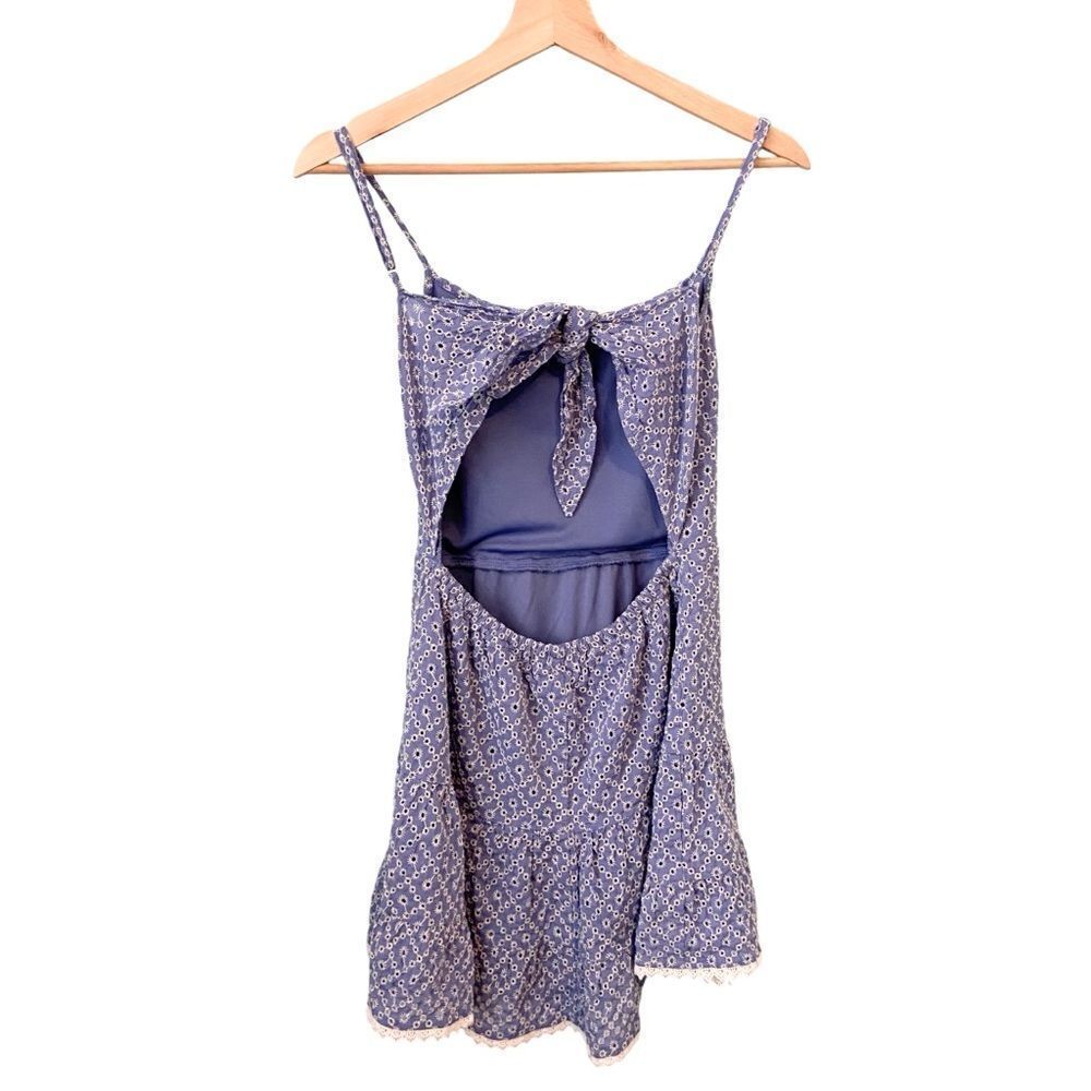 Xtraordinary Sleeveless Spaghetti Strap Eyelet Mini Dress in Size Medium - Picture 9 of 15